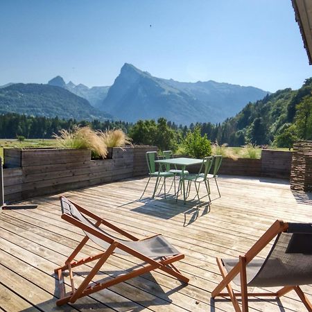 Duplex 2 Chambres Avec Grande Terrasse, Animaux Acceptes, A Samoens - Fr-1-642-77 Exteriér fotografie